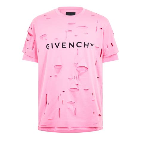 givenchy distressed t shirt pink|givenchy polo shirts.